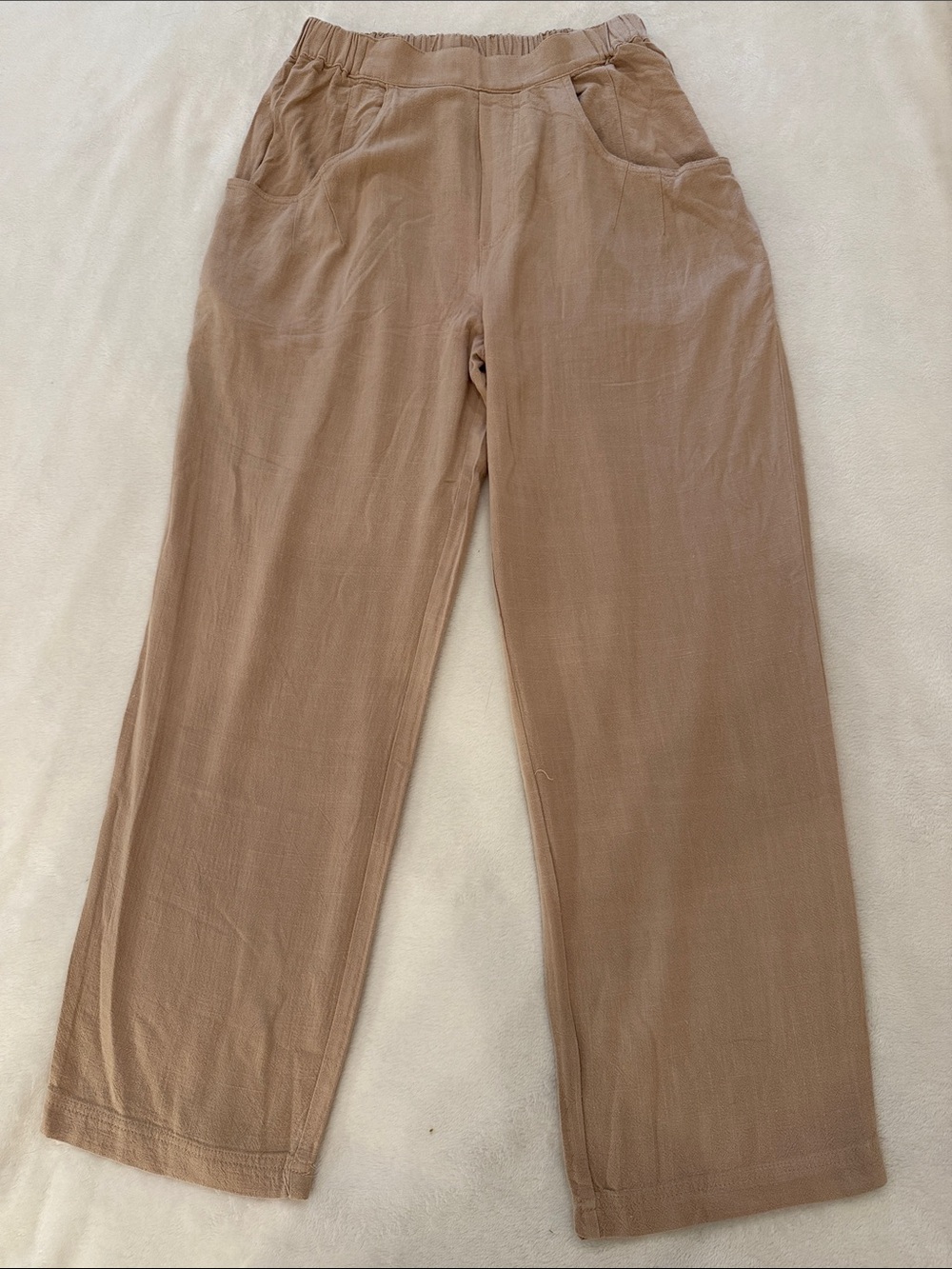 Hem & Thread Relaxed Chinos in Light Tan